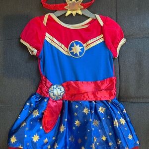 Captain Marvel Superhero Toddler Costume - Red, Blue, and Gold